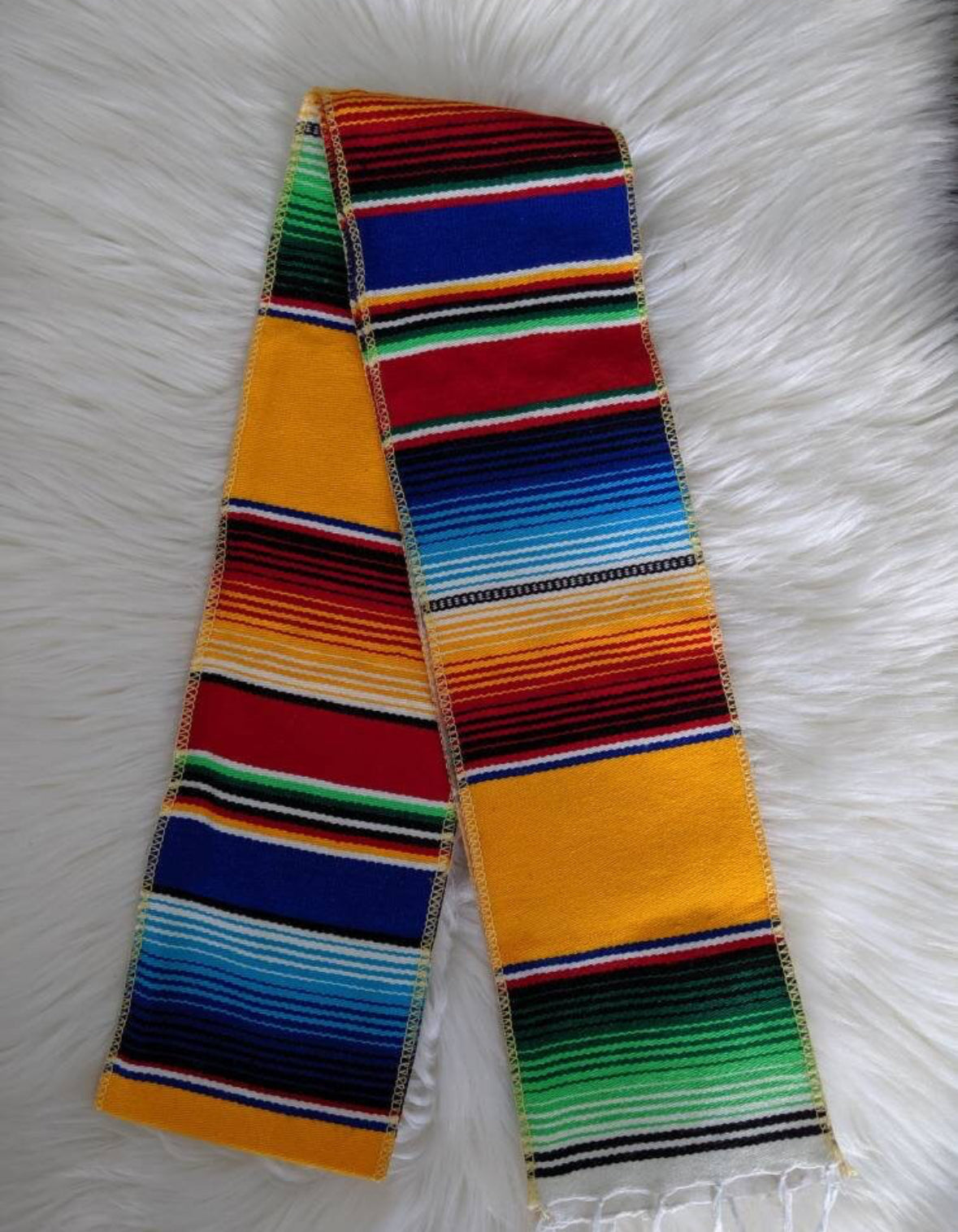 Embroidered Mexican Serape Stole
