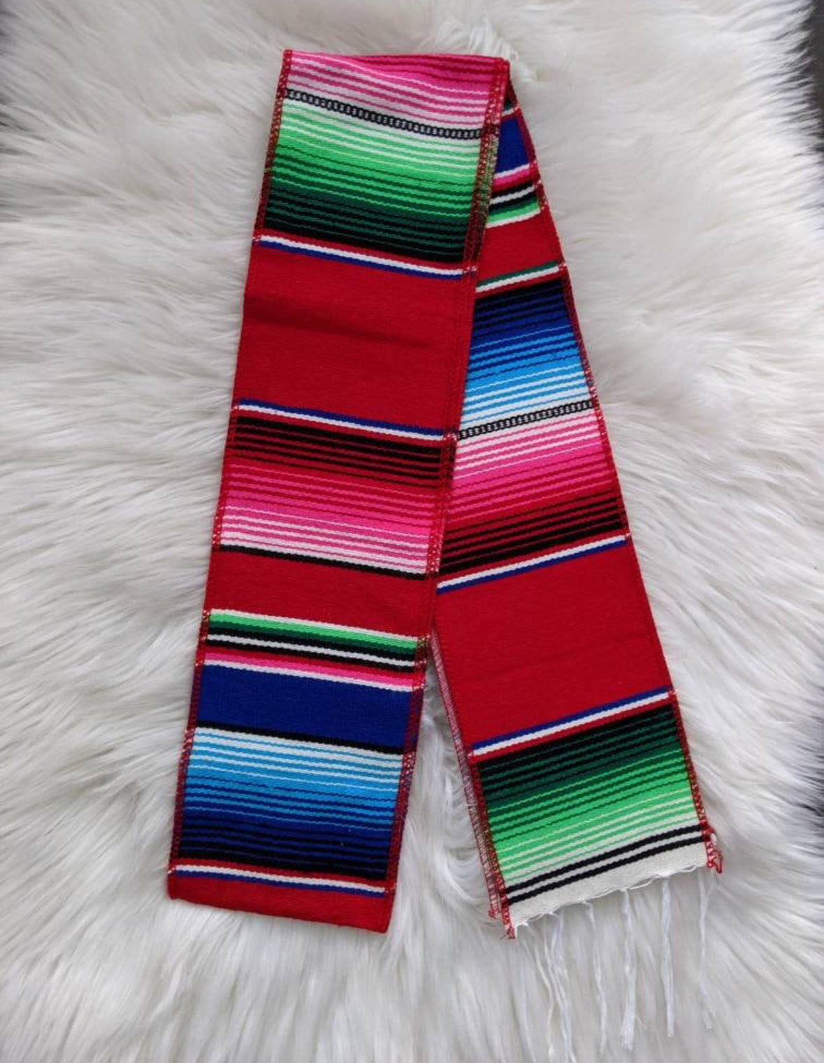 Embroidered Mexican Serape Stole
