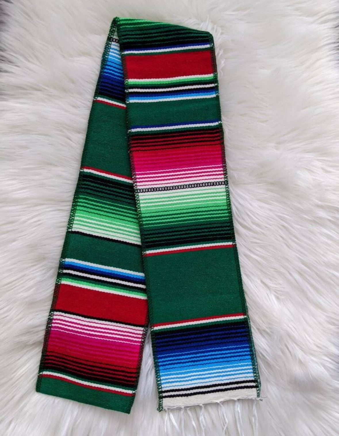 Embroidered Mexican Serape Stole