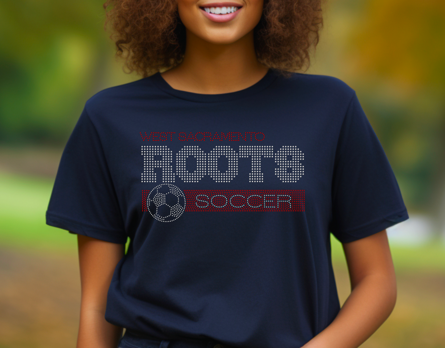 Roots Soccer Ball Logo( Rhinestone)