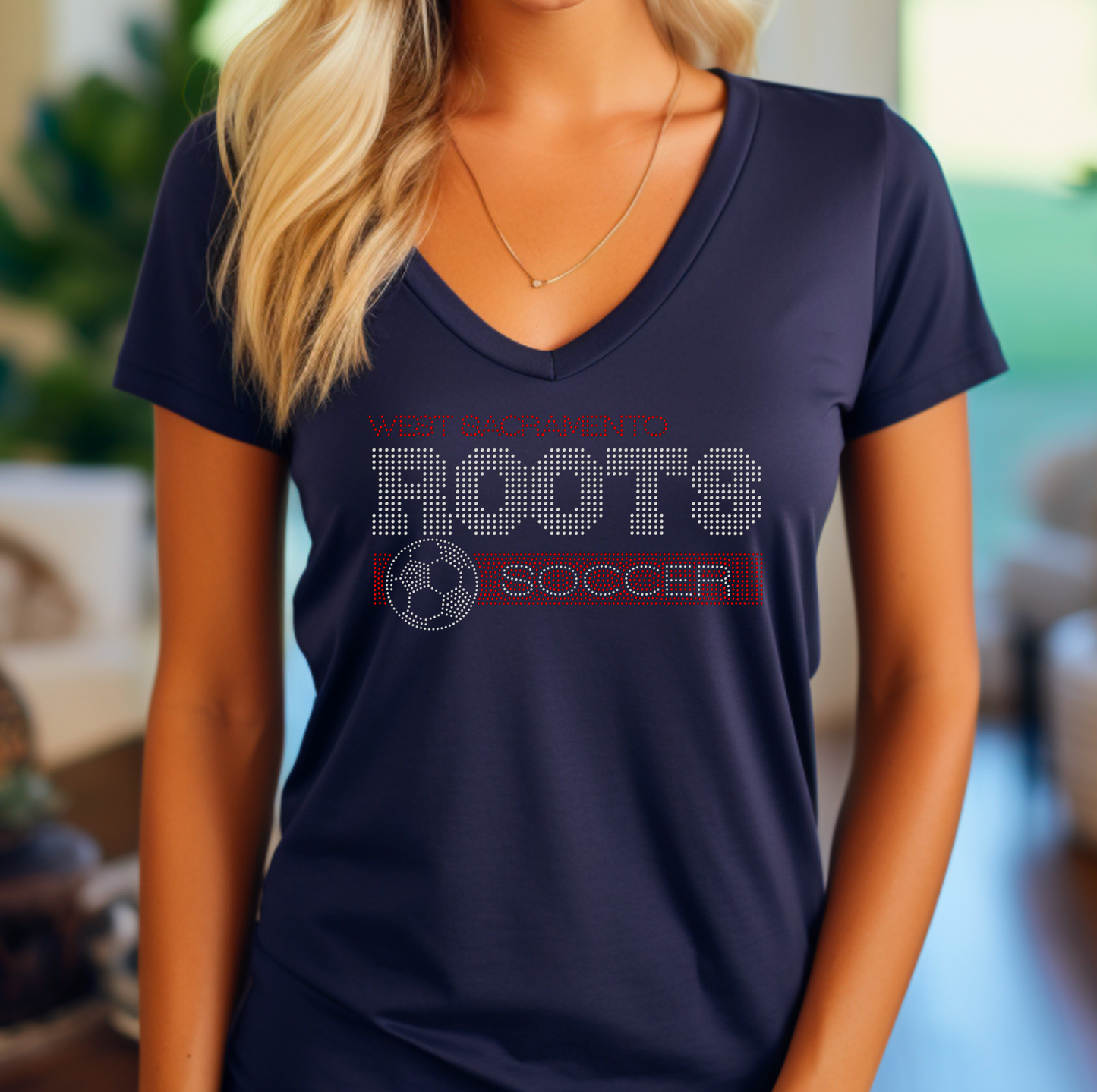 Roots Soccer Ball Logo( Rhinestone)