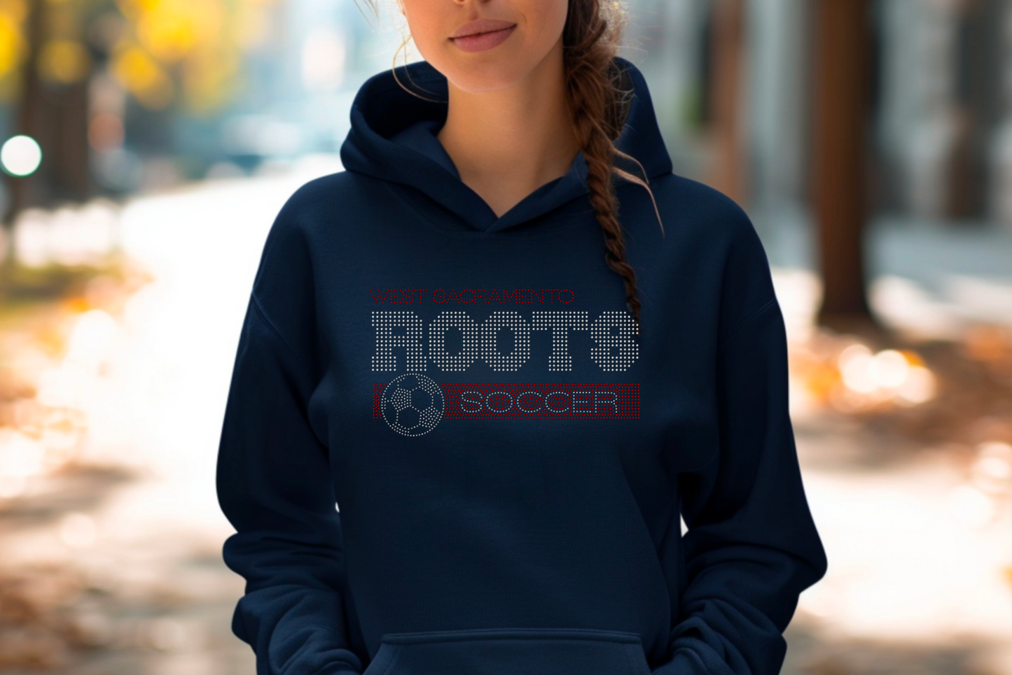 Roots Soccer Ball Logo( Rhinestone)
