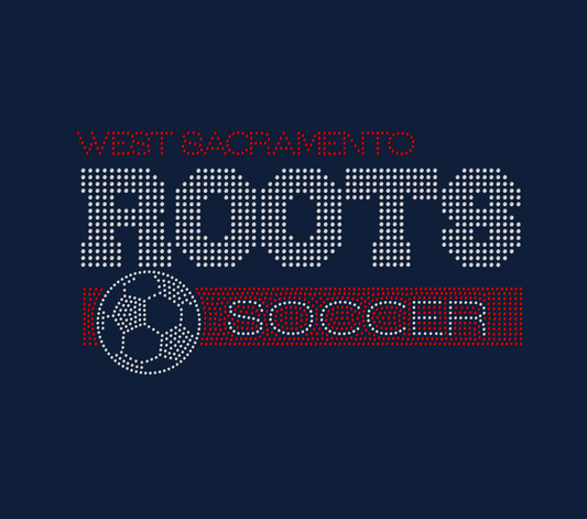 Roots Soccer Ball Logo( Rhinestone)
